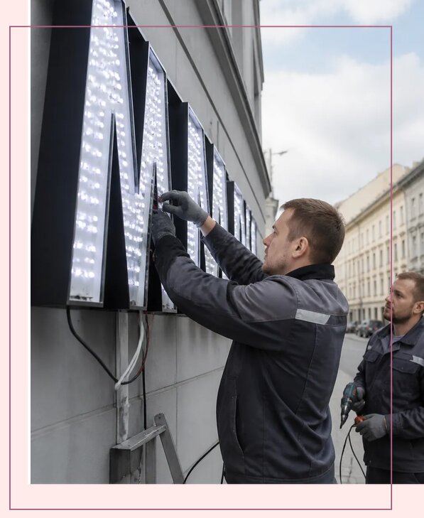 Изготовление и монтаж светодиодных LED вывесок в Торжке