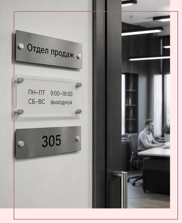 Офисные таблички на дверь в Торжке по цене от 5010 р. | Аванза-Трж