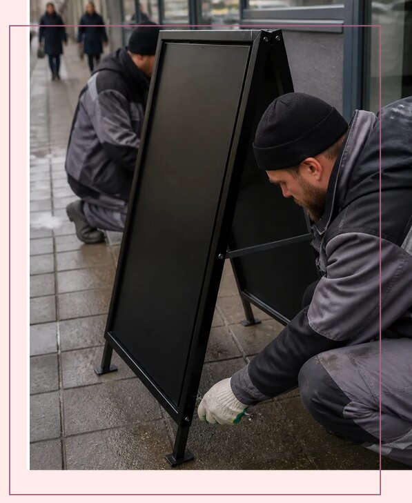 Изготовление двухсторонних штендеров под заказ в Торжке